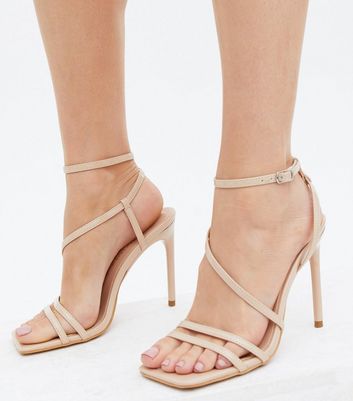 Cream Strappy Stiletto Heel Sandals | New Look