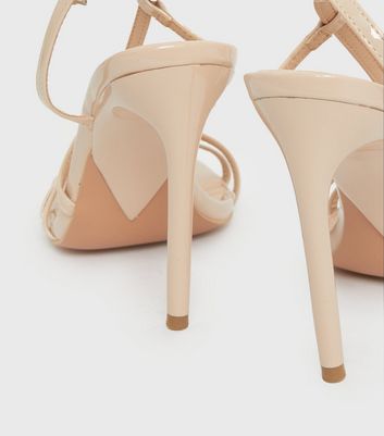 Beige strappy shoes sale