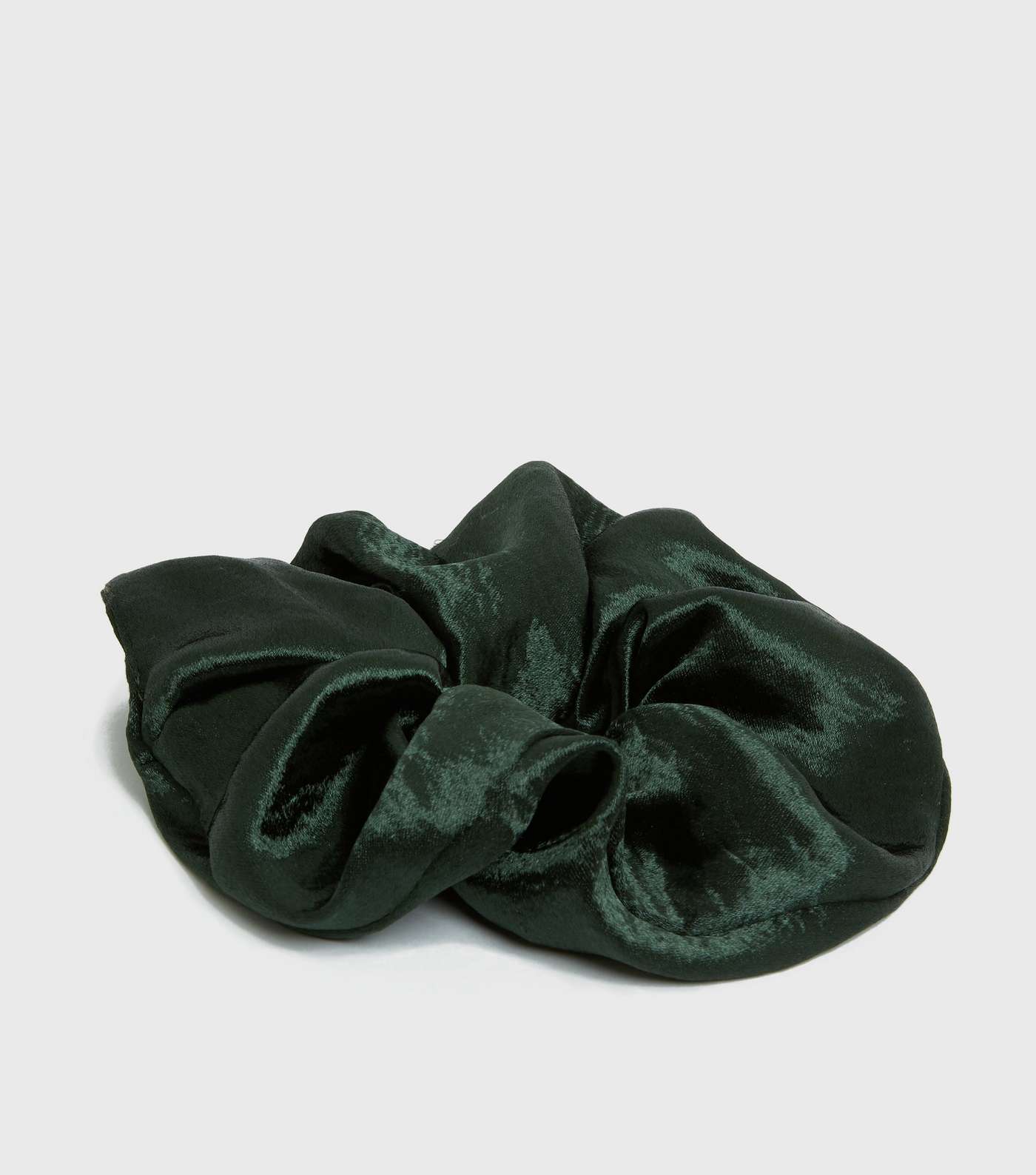 Green Satin Oversized Scrunchie
