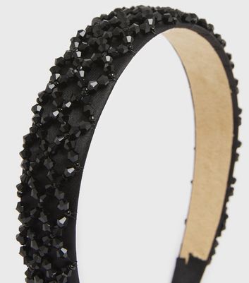 Damen Accessoires Black Beaded Headband Damen Accessoires Black Beaded Headband