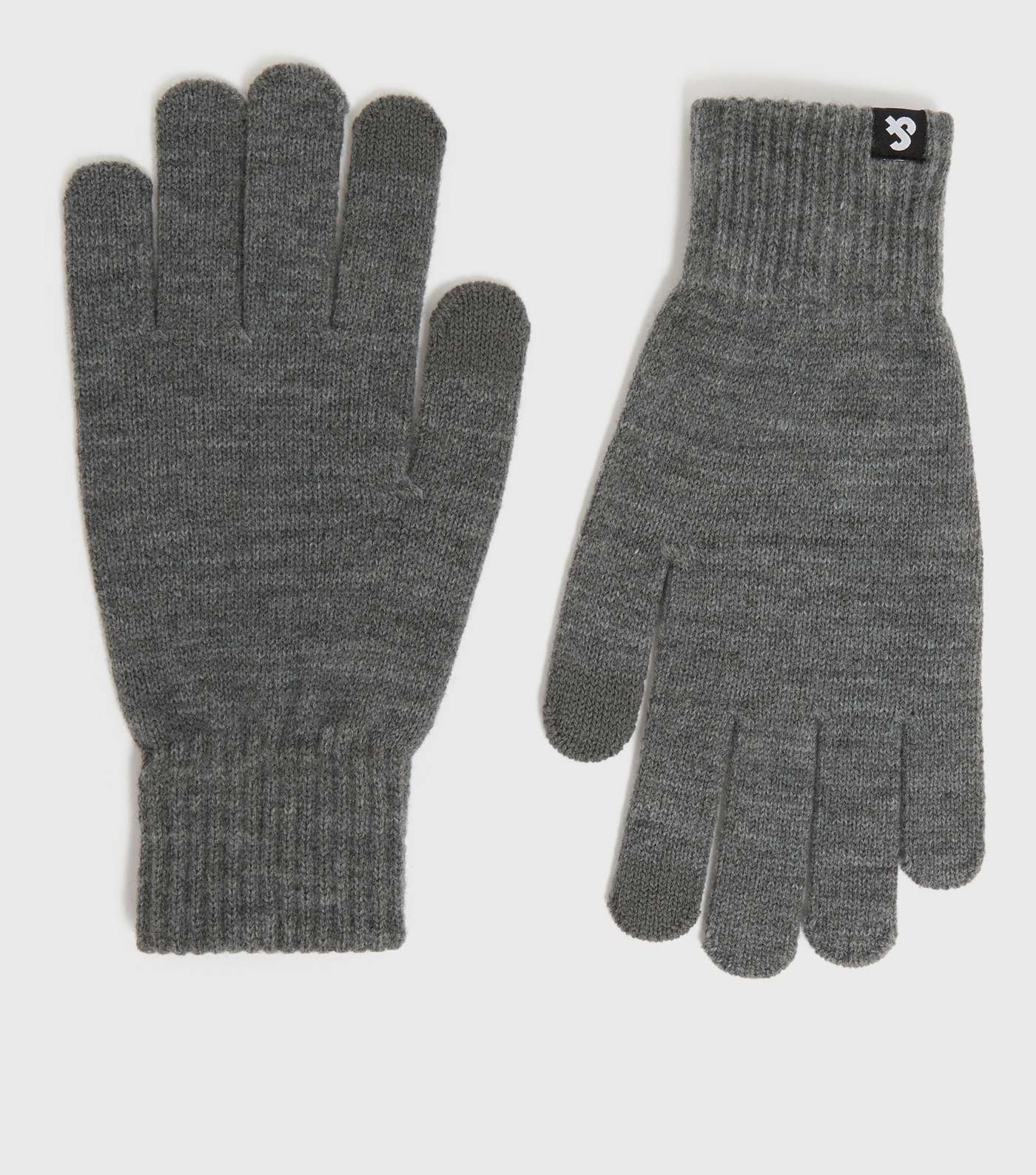Jack & Jones Grey Knit Gloves