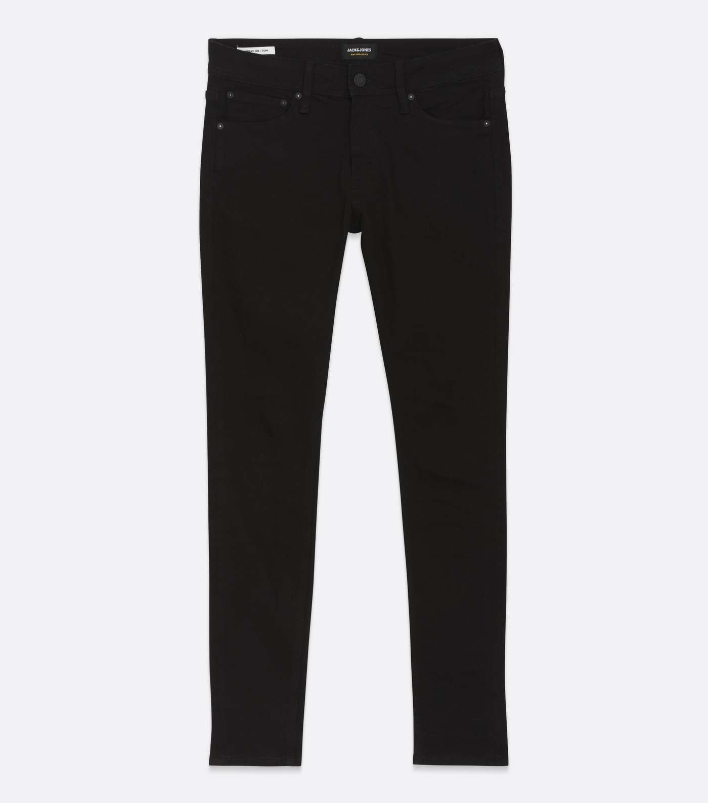 Jack & Jones Black Dark Wash Skinny Jeans Image 5