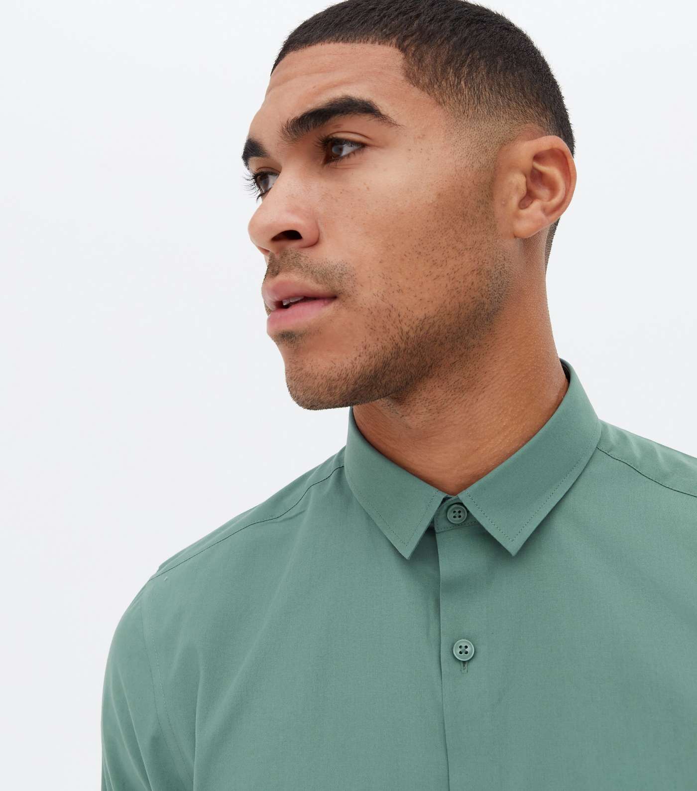 Green Poplin Long Sleeve Shirt Image 3