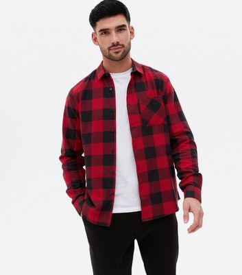 Red Check Long Sleeve Shirt | New Look