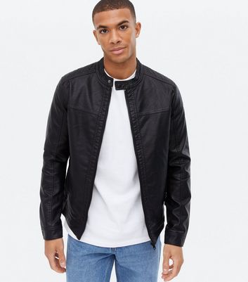 Jack & jones on sale men's leather jacket