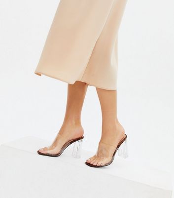 leopard block heel mules