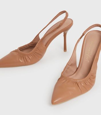 tan slingback heels