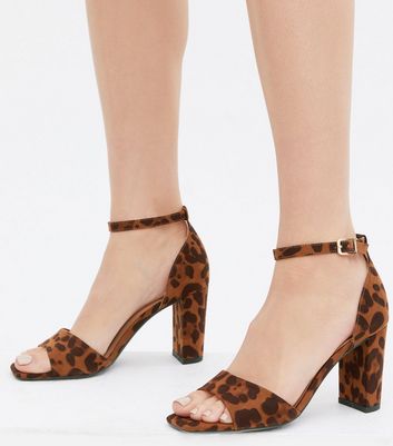 Leopard Block Heel Pump - Comfortable Heels - Ally Shoes