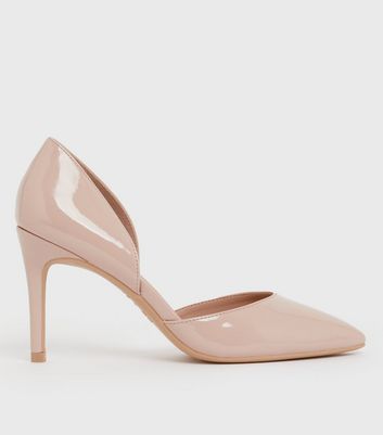 Cream sales patent heels