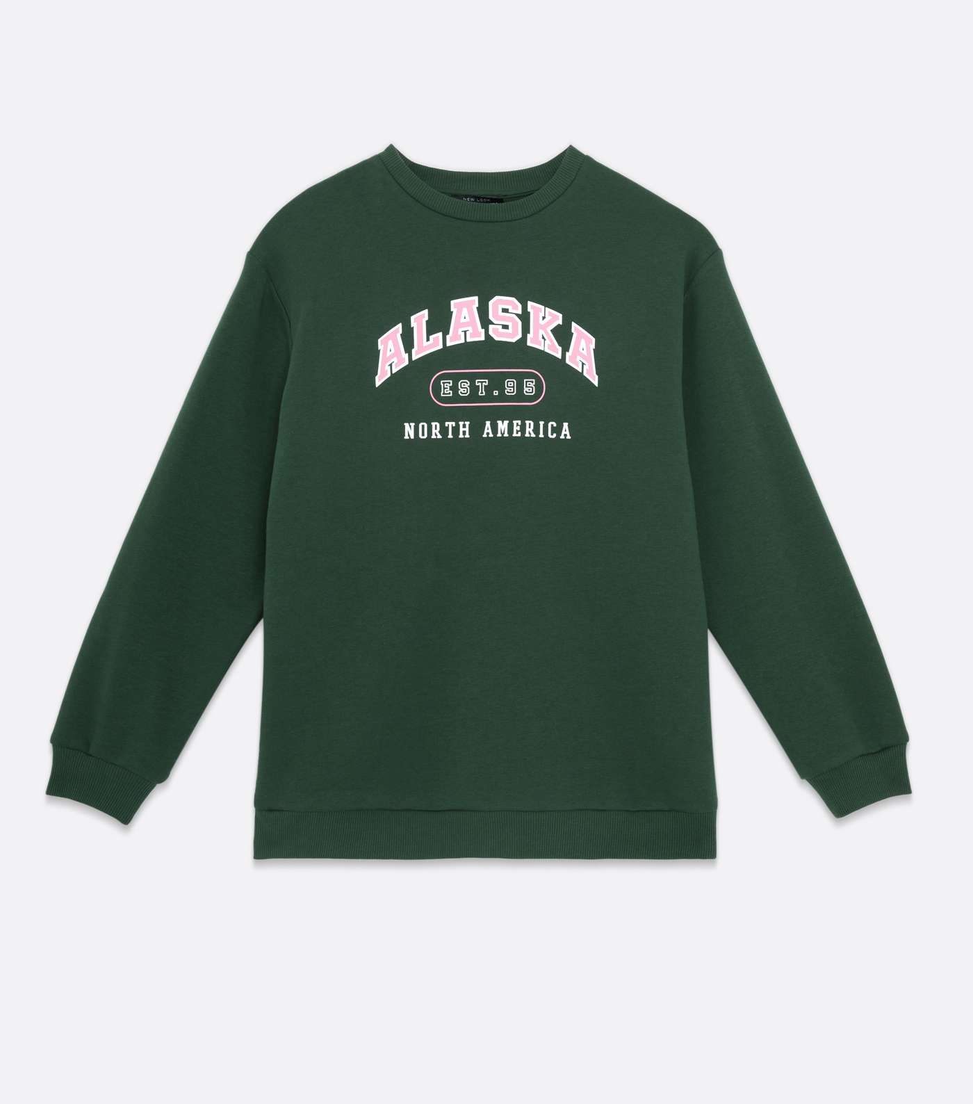 Girls Dark Green Alaska Logo Long Sweatshirt Image 5