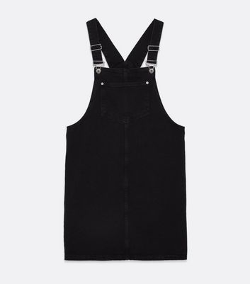 Tall black pinafore dress hotsell