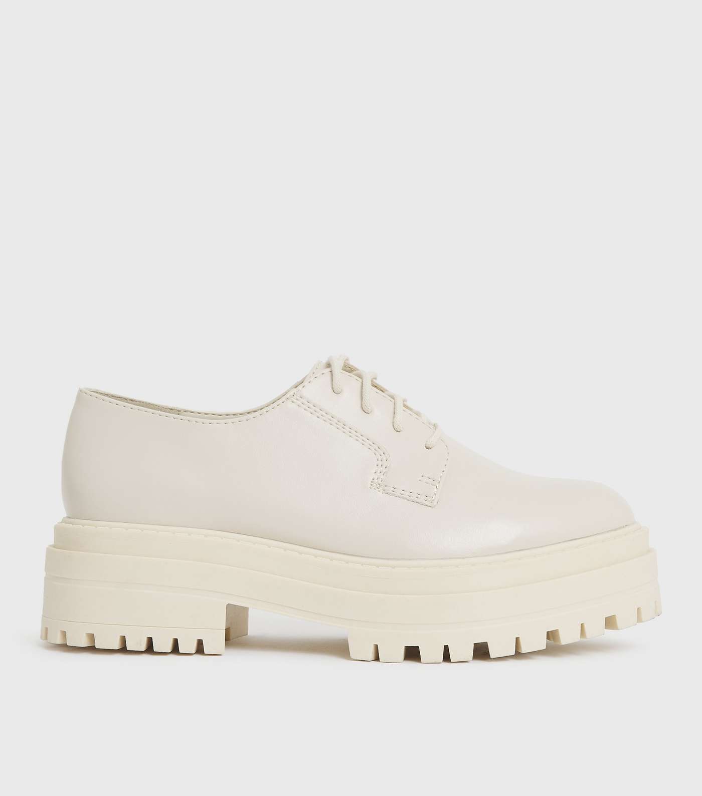 Off White Chunky Cleated Lace Up Brogues