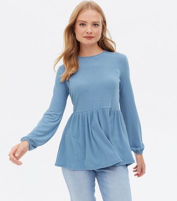 Long cheap sleeve peplum