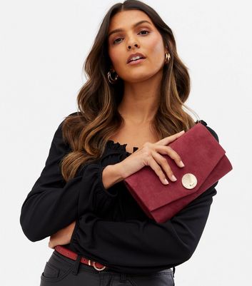 Oxblood clutch bag sale