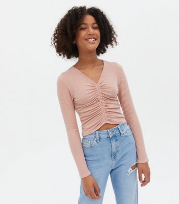 ribbed ruched top