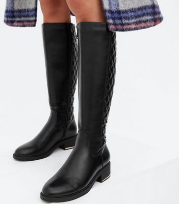 Lipsy knee high quilted riding outlet boot