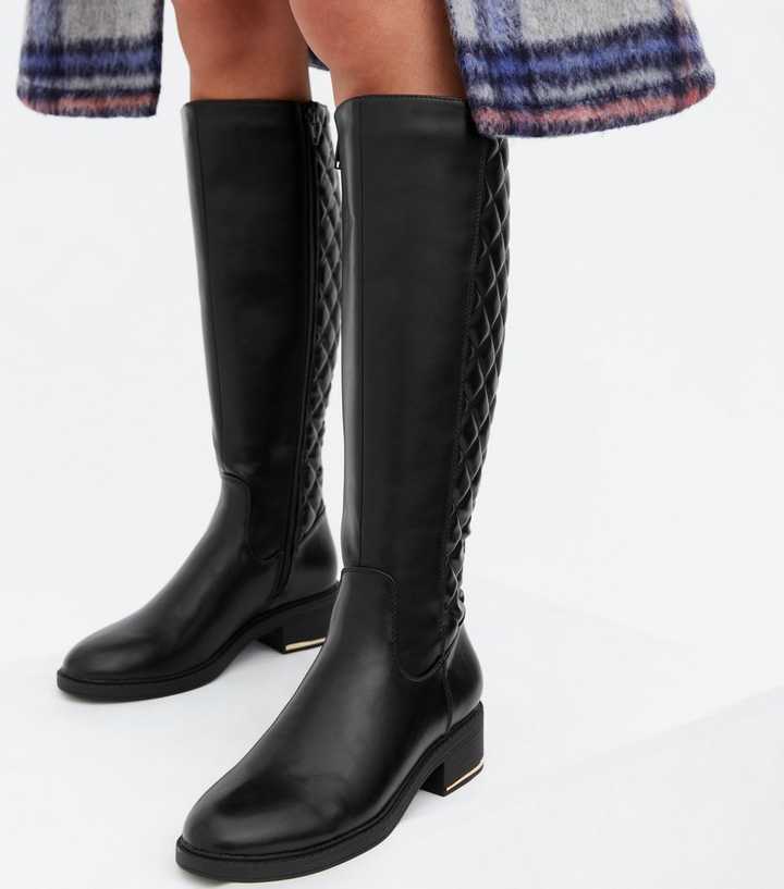 knee high boots with side zipper
