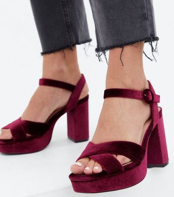 platform block heeled sandals