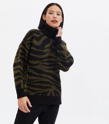 green zebra sweater