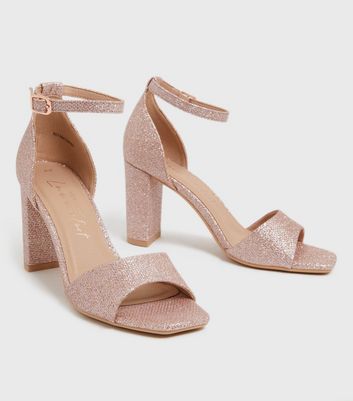 Rose gold store 2 inch heels