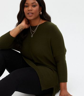 Khaki clearance oversized jumper