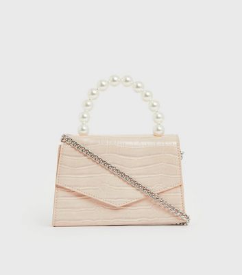 Pearl discount handle handbag