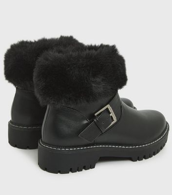 Girls faux fur clearance boots