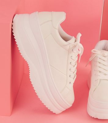 platform leather trainers