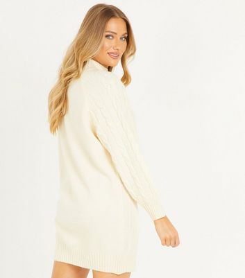 next cream jumper dress