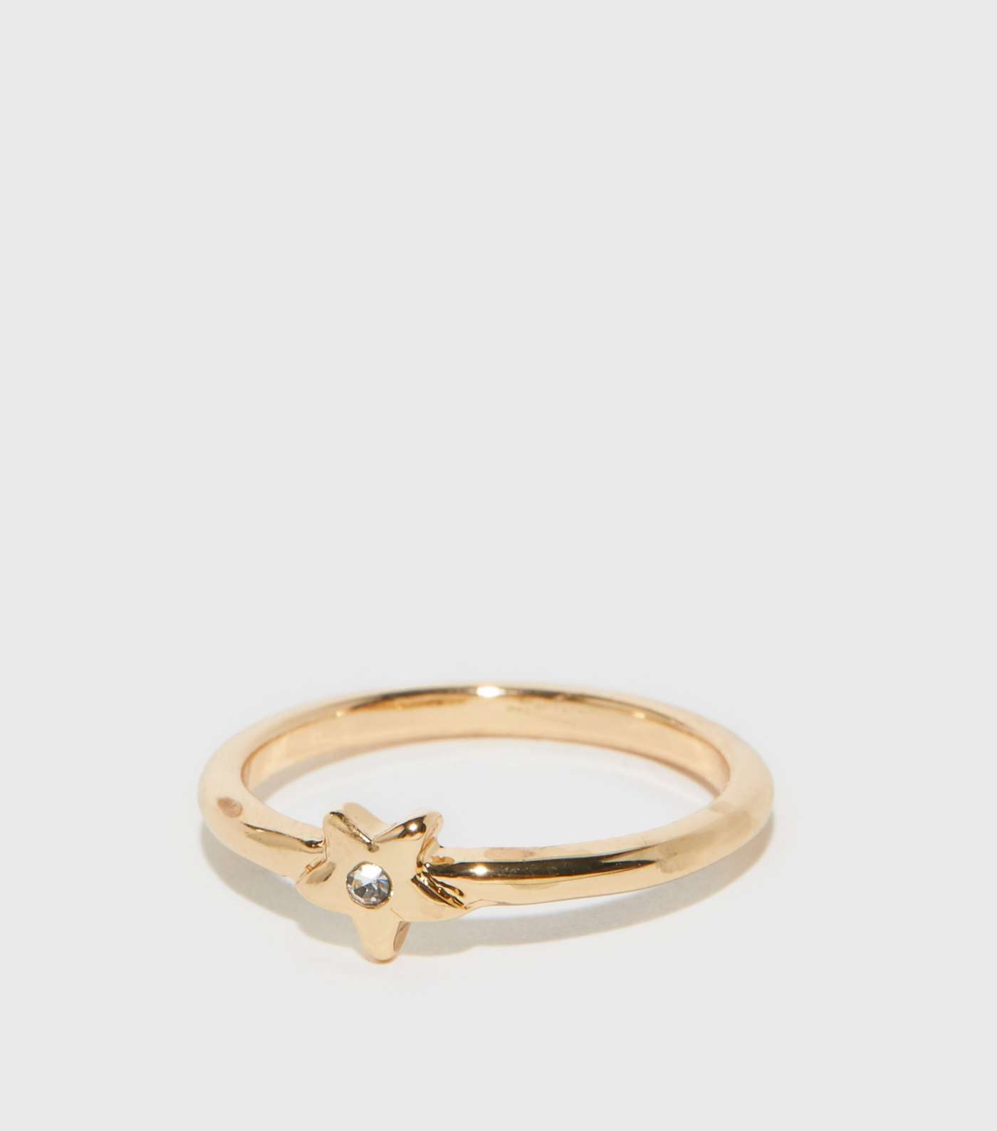 Girls Gold Star Diamanté Ring Image 2