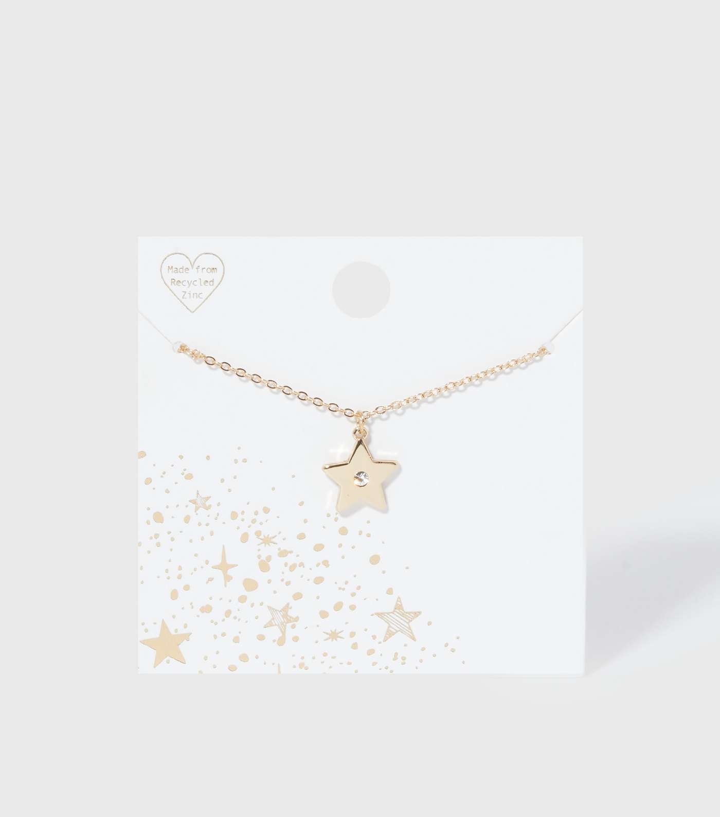 Girls Gold Star Diamanté Pendant Necklace