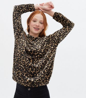 Girls leopard print on sale sweater