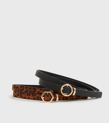 Leopard print belt deals new look