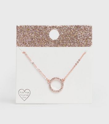 Rose gold necklace new on sale look