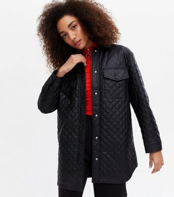 new look quilted leather jacket