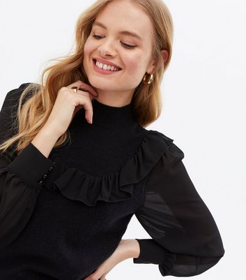 Jumper with clearance frill sleeves