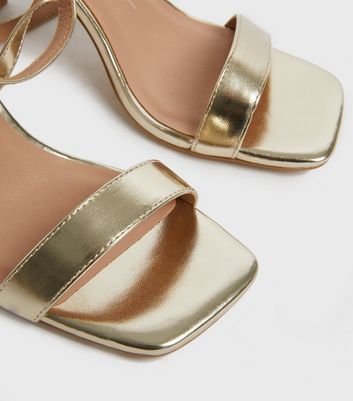 Gold block heels new look sale