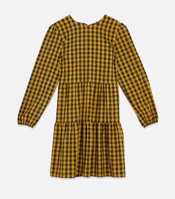 Mustard shop gingham dress