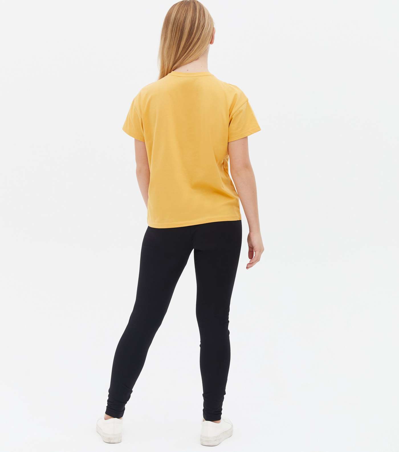 Girls Mustard New York Heart Logo T-Shirt and Legging Set Image 4