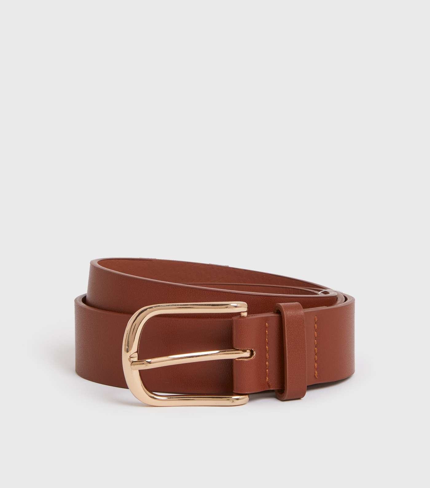 Tan Leather-Look Belt