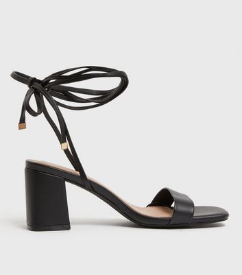 Block heel tie outlet sandals