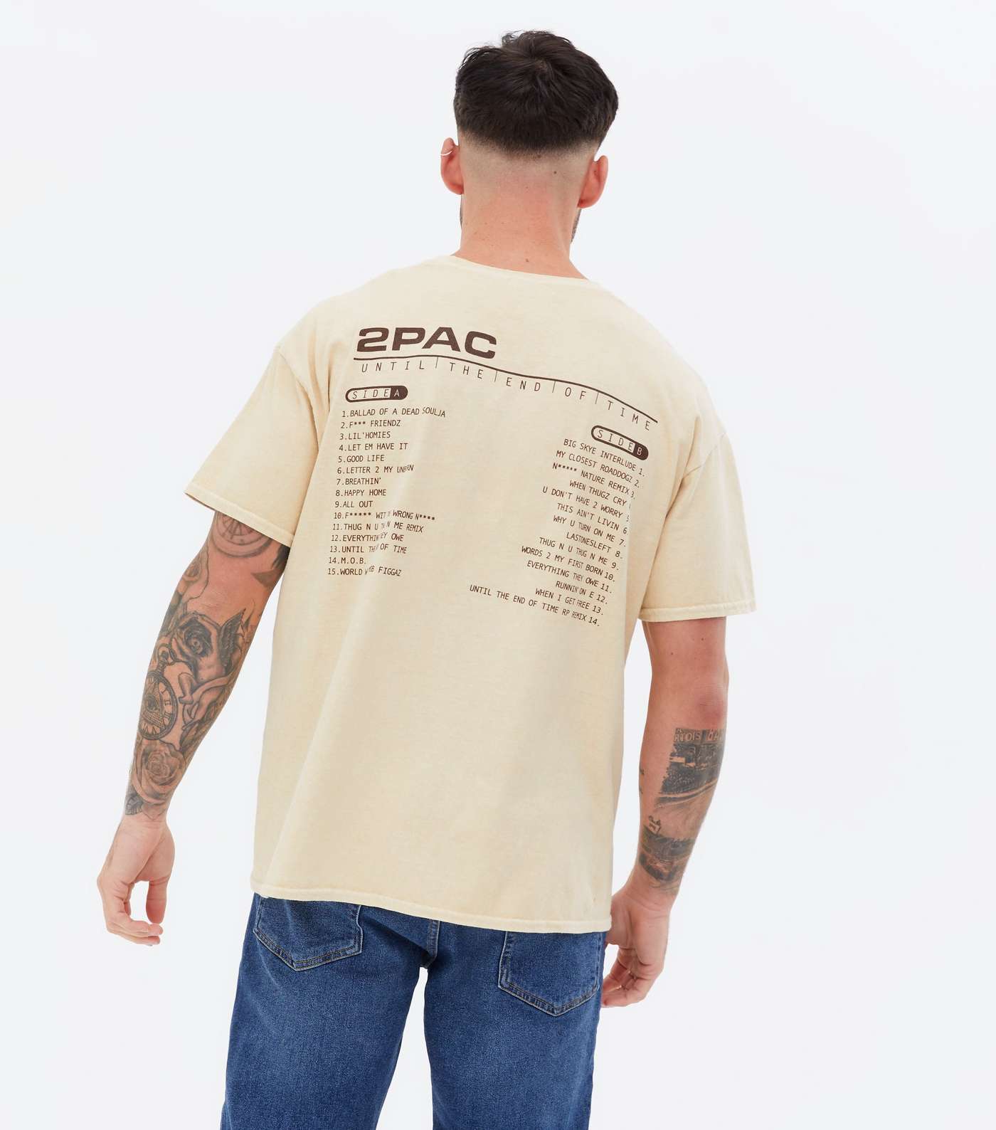 Stone 2Pac Front and Back Logo T-Shirt Image 4