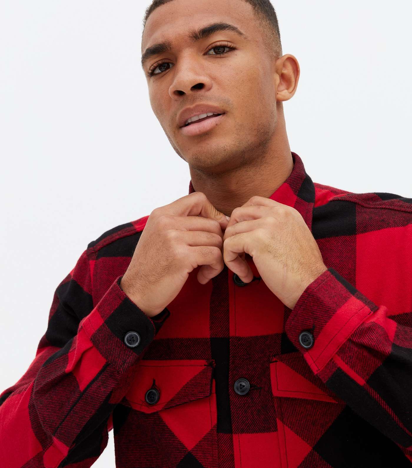 Only & Sons Red Check Long Sleeve Shirt Image 3