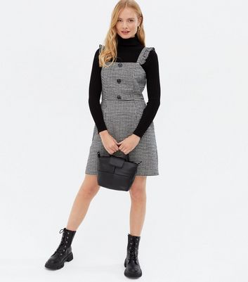 new look dogtooth pinafore