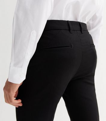 Onyx black high waisted pleated slim fit Dress Pants | Sumissura