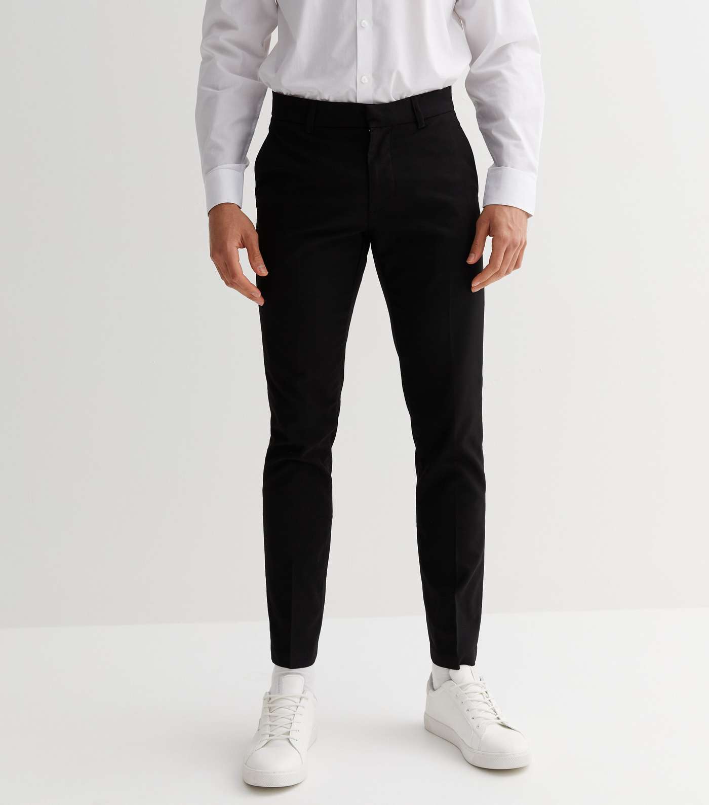 Black Skinny Suit Trousers Image 3