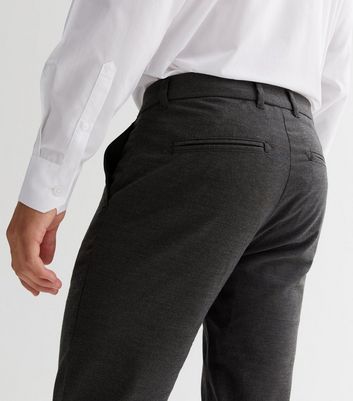 Check Formal Trousers In Dark Grey B95 Beam