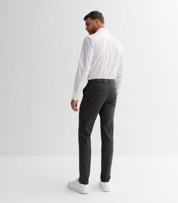 JOHN LEWIS Birdseye Semi Plain Wool Regular Fit Suit Trousers in Grey |  Endource