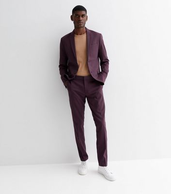 Van Heusen Purple Slim Fit Three Piece Suit