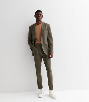 Khaki Slim Fit Suit Trousers New Look